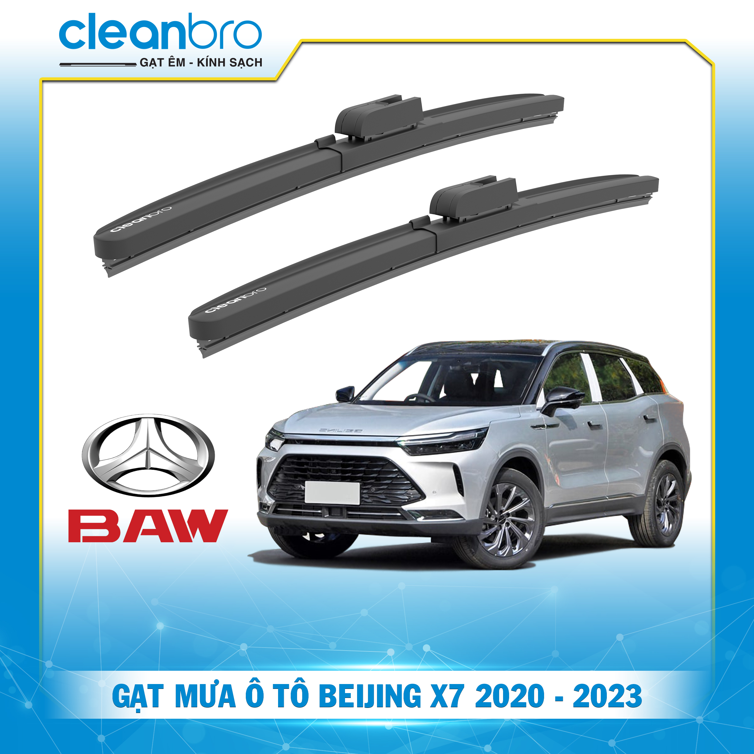 Gạt mưa ô tô hiệu ứng lá sen Beijing X7 [2020-2022]